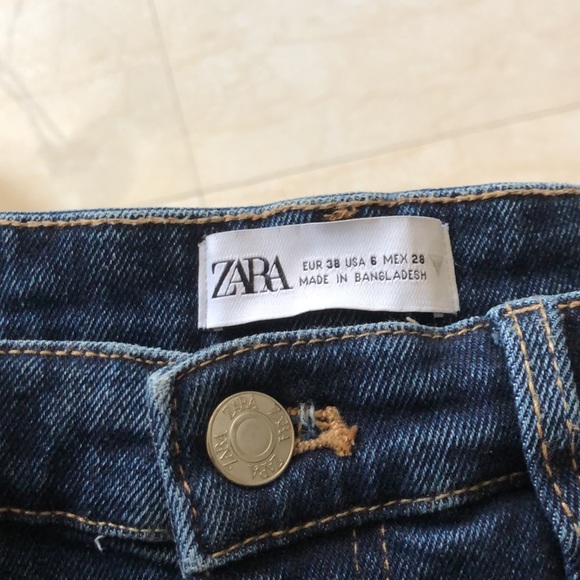 High waist Blue Denim Jeans - ZARA - Picture 2 of 2